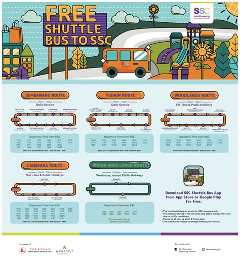 Shuttle Bus Service Schedule .